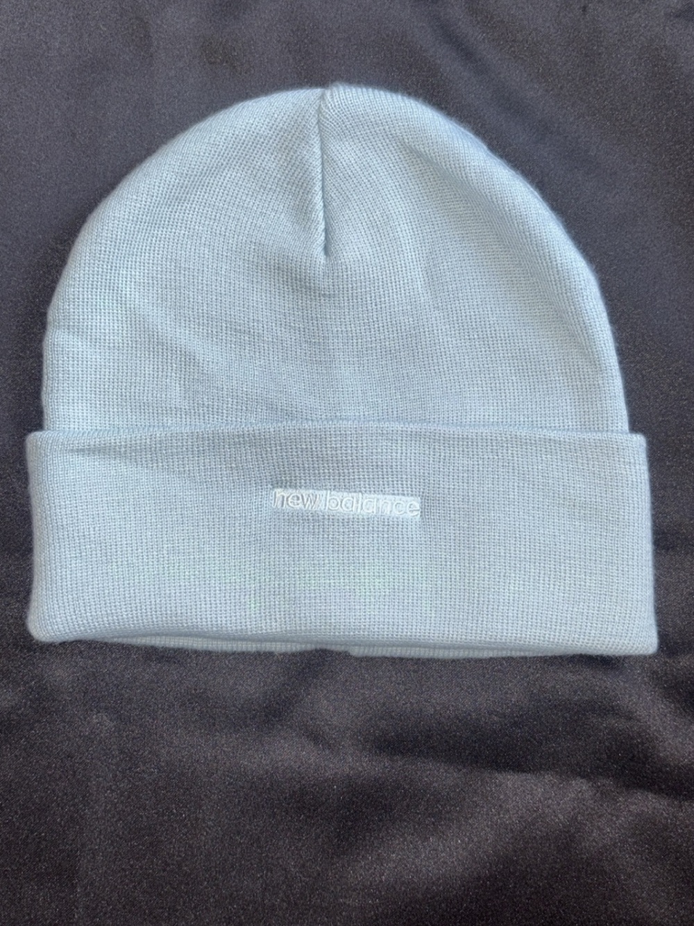New Balance Pale Blue Cuffed Knit Beanie